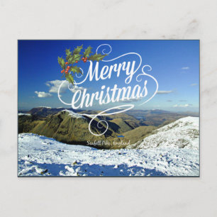 Scafell Pike, England - Christmas greetings Postcard