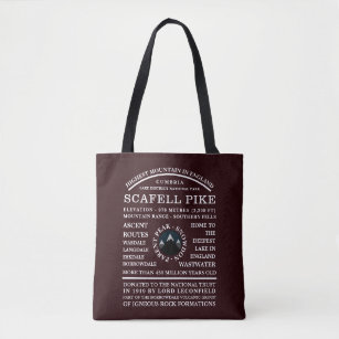 Scafell Pike, Mountain Expedition Information  Tote Bag