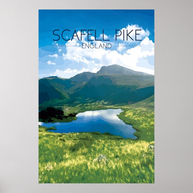 Scafell Pike Travel Poster (Front)