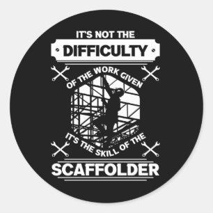 Scaffolder Builder Scaffolding Scaffold Classic Round Sticker