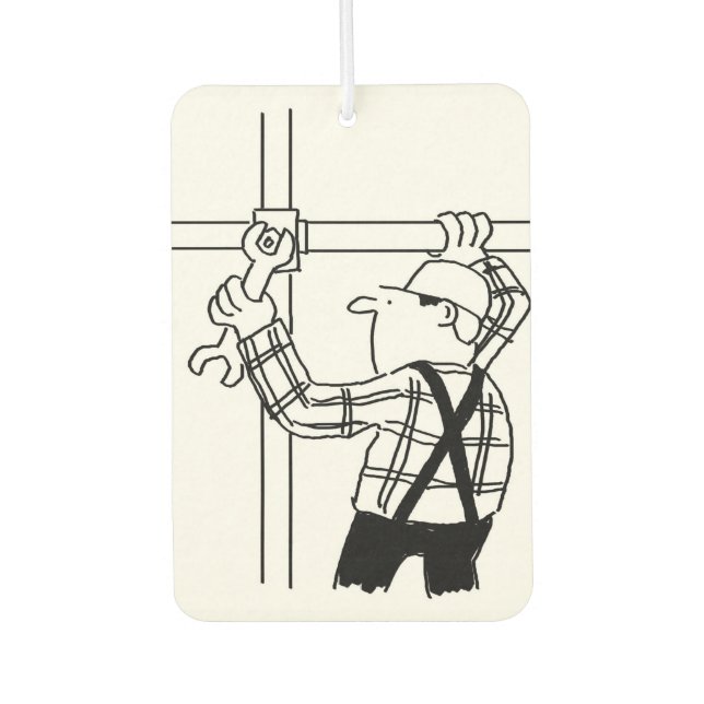 Scaffolder Cartoon Air Freshener (Front)