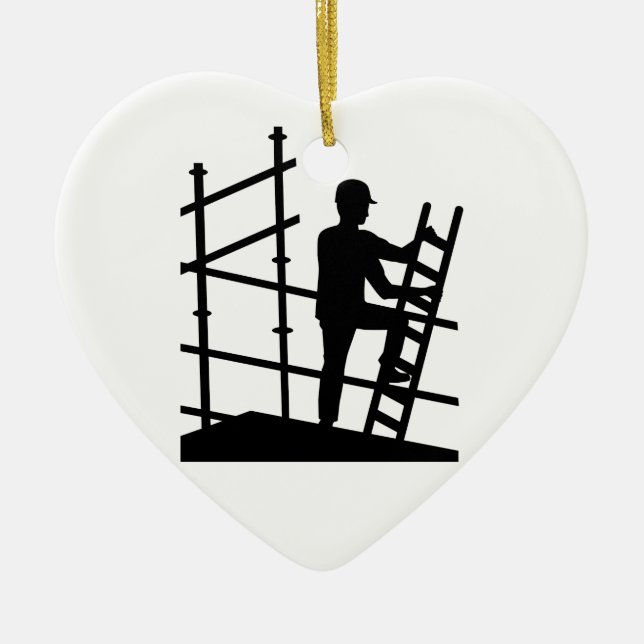Scaffolder Ceramic Ornament (Front)