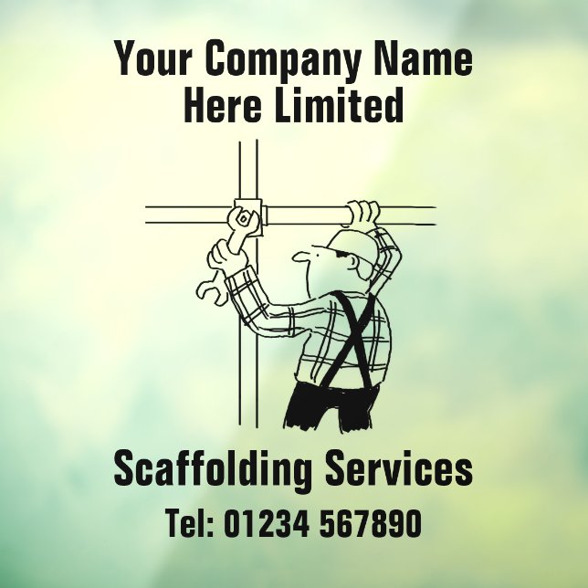 Scaffolder or Scaffolding Company Window Cling (Sheet 3)