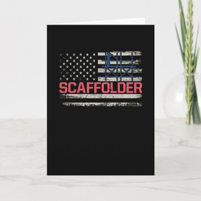 Scaffolder USA Flag Scaffolding Builder Card (Front)