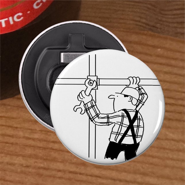 Scaffolder with Scaffolding. Construction Worker Bottle Opener (Creator Uploaded)