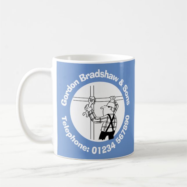 Scaffolders & Scaffolding Business Cartoon Coffee Mug (Left)