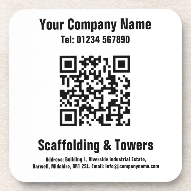Scaffolding QR Code Design Coaster (Front)