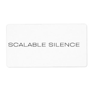 Scalable Silence Corporate Irony Shipping Labels