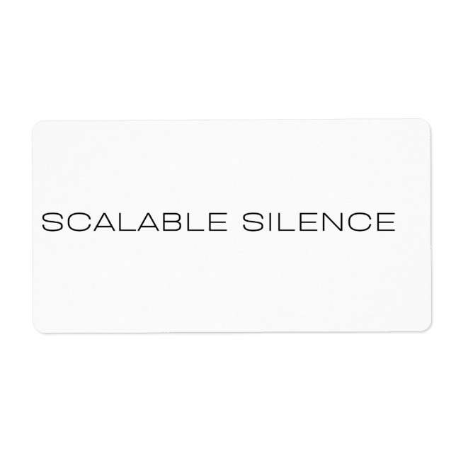 Scalable Silence Corporate Irony Shipping Labels (Front)