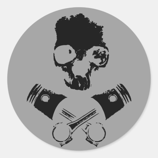 Scalawag & Crossed Pistons Classic Round Sticker (Front)