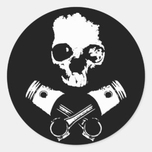 Scalawag & Crossed Pistons Classic Round Sticker