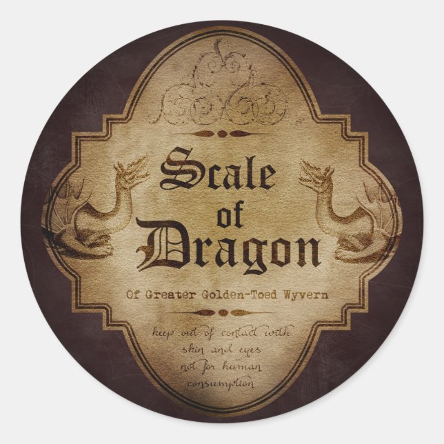 Scale of Dragon Apothecary Classic Round Sticker (Front)