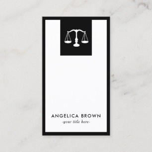 Scale of Justice Logo Business Card