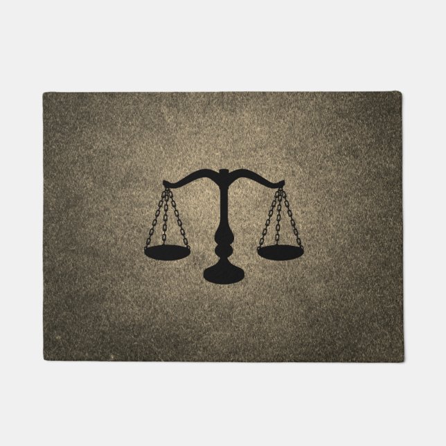 Scale Of Justice Symbol Doormat (Front)
