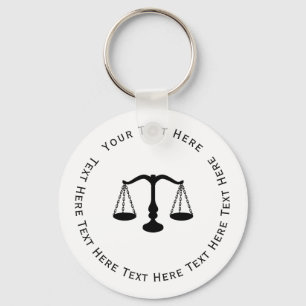 Scale of Justice Symbol Keychain