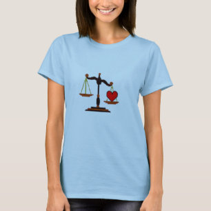 Scale of Justice - with heart T-Shirt