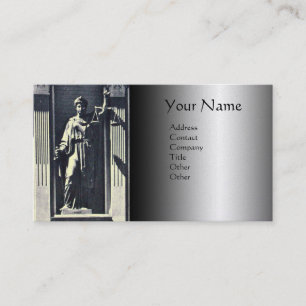 SCALE OF USTICE LEGAL OFFICE,ATTORNEY Monogram Business Card