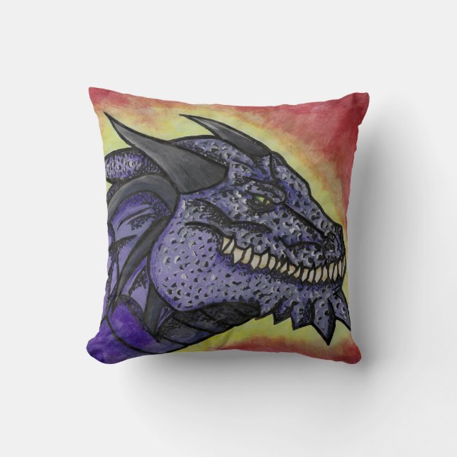 Scaled Dragon Throw Pillow (Front)
