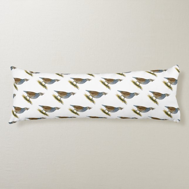 Scaled Quail Body Pillow (Front)