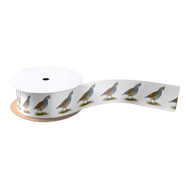Scaled Quail Satin Ribbon (Spool)