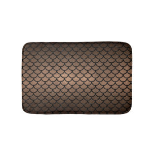 SCALES1 BLACK MARBLE & BRONZE METAL (R) BATH MAT