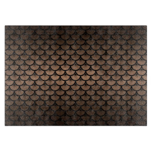 SCALES3 BLACK MARBLE & BRONZE METAL (R) CUTTING BOARD