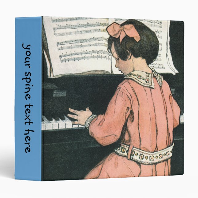 Scales by Jessie Willcox Smith, Piano Music Girl Binder (Front/Spine)