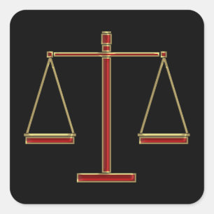 Scales de justice - Sticker Carré