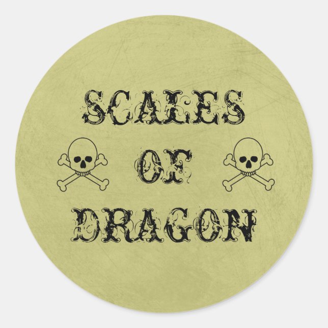 Scales Dragon Vintage Halloween Potion Étiquettes (Devant)