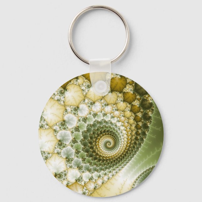 Scales Fractal Art Keychain (Front)