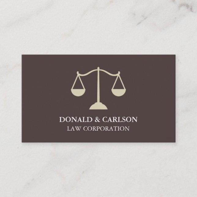 Scales modernes de justice Cartes de visite de pro (Devant)
