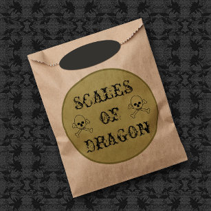 Scales Of Dragon Witch's Potion Label Favour Bag