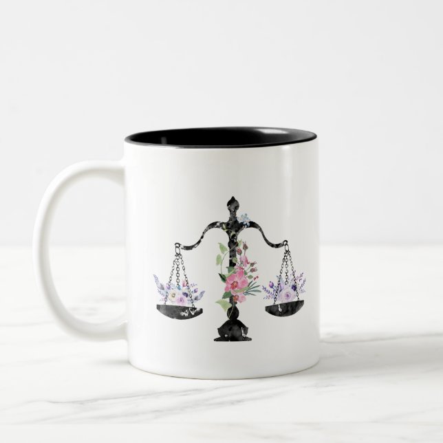 Scales of Justice Art Two-Tone Coffee Mug (Left)