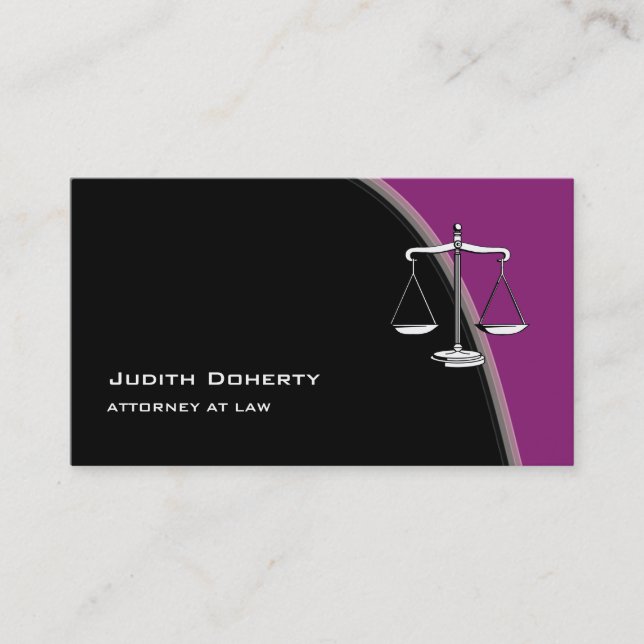 Scales of Justice | Attorney at Law Business Card (Front)