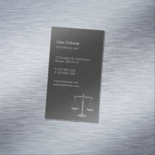 Scales of Justice   Attorney at Law Magnetic Business Card