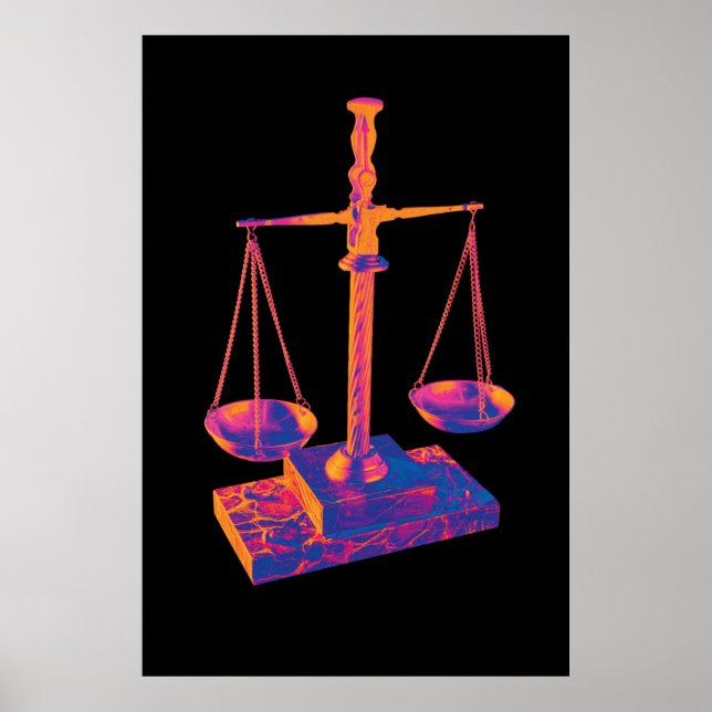 Scales of Justice Beautiful Law Art Decor (Front)