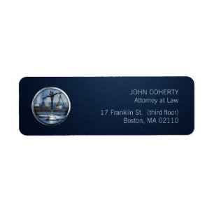 Scales of Justice Blue Law Label