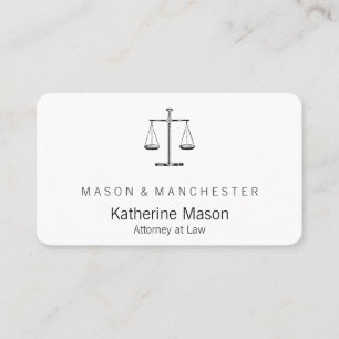 Scales of Justice Business Card