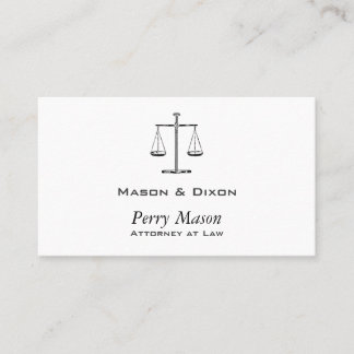Scales of Justice Business Card