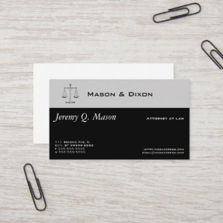 Scales of Justice Business Card