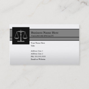 scales of justice business card