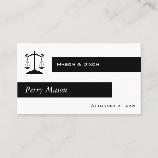 Scales of Justice Business Card (Front)