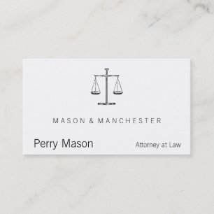 Scales of Justice Business Card