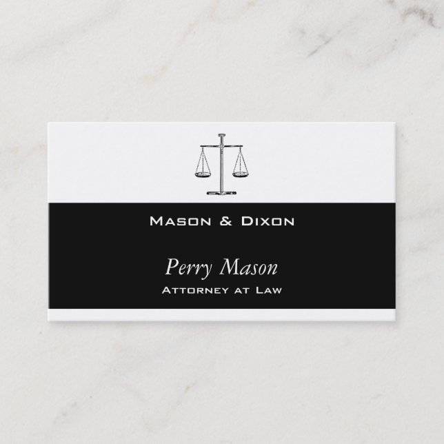 Scales of Justice Business Card (Front)