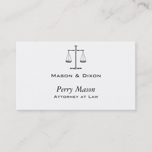 Scales of Justice Business Card (Front)