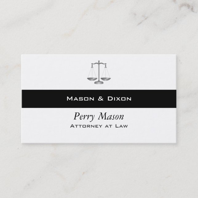 Scales of Justice Business Card (Front)
