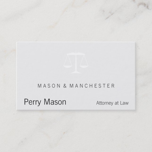 Scales of Justice Business Card (Front)