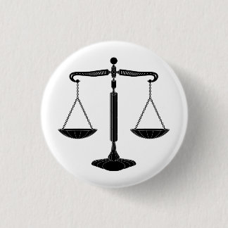 Scales of Justice | Classy 1 Inch Round Button
