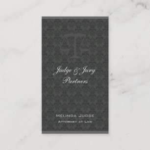 Scales of Justice Damask Colour Bar Business Card