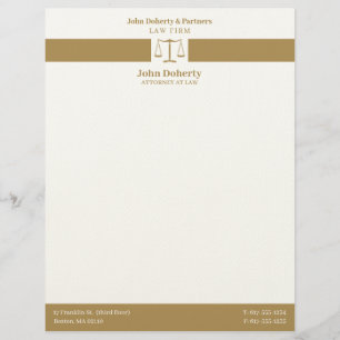 Scales of Justice Elegant Professional Letterhead